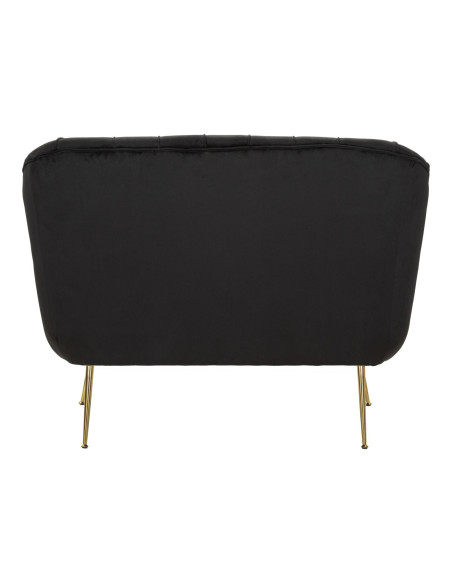 DIVANETTO BUDAPEST NERO C/CUSCINI CM 130X83X91 