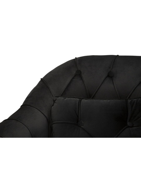 DIVANETTO BUDAPEST NERO C/CUSCINI CM 130X83X91 