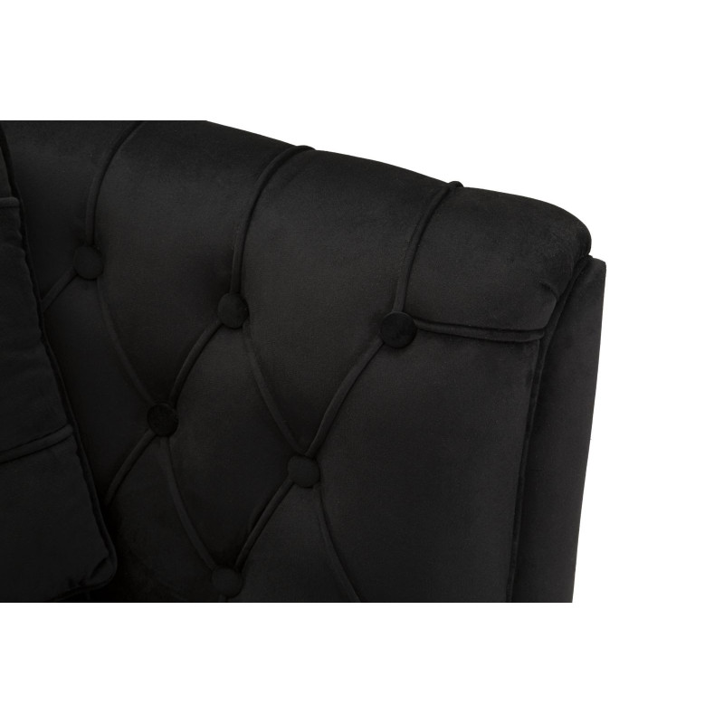 DIVANETTO BUDAPEST NERO C/CUSCINI CM 130X83X91 