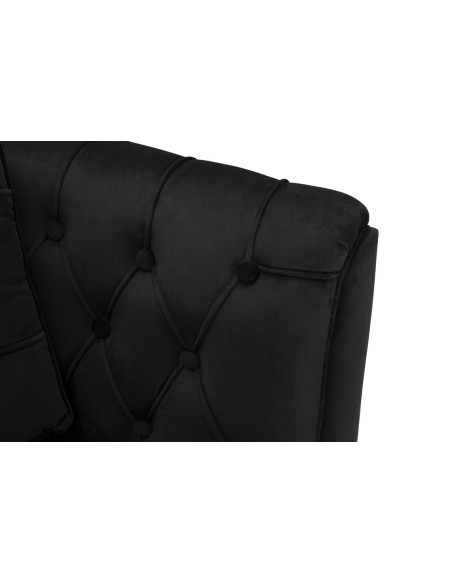 DIVANETTO BUDAPEST NERO C/CUSCINI CM 130X83X91 