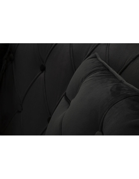 DIVANETTO BUDAPEST NERO C/CUSCINI CM 130X83X91 