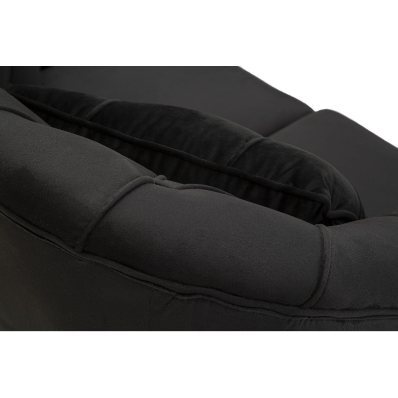 DIVANETTO BUDAPEST NERO C/CUSCINI CM 130X83X91 