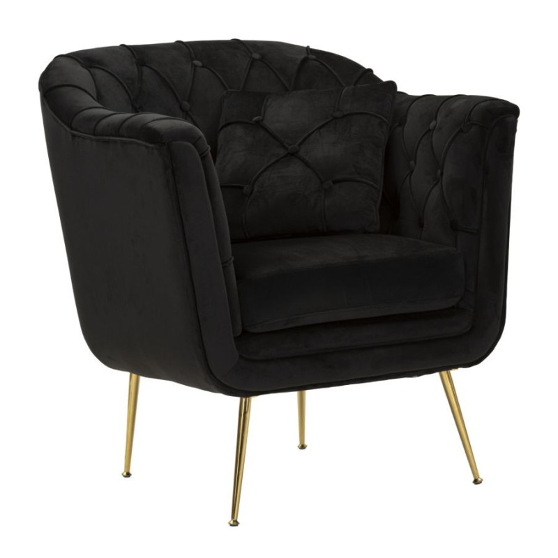 POLTRONA BUDAPEST NERA C/CUSCINO CM 88X83X91 