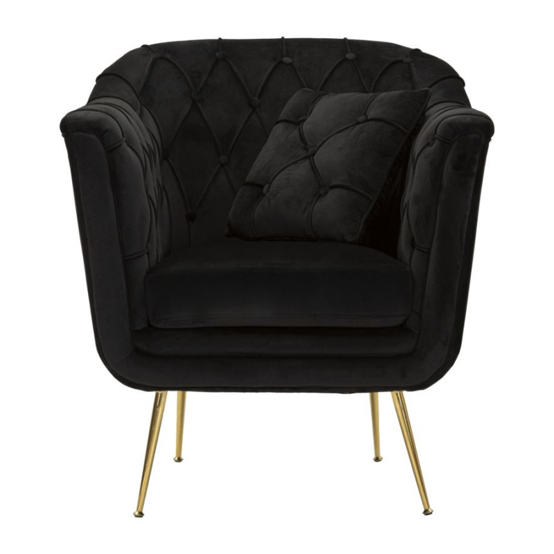 POLTRONA BUDAPEST NERA C/CUSCINO CM 88X83X91 