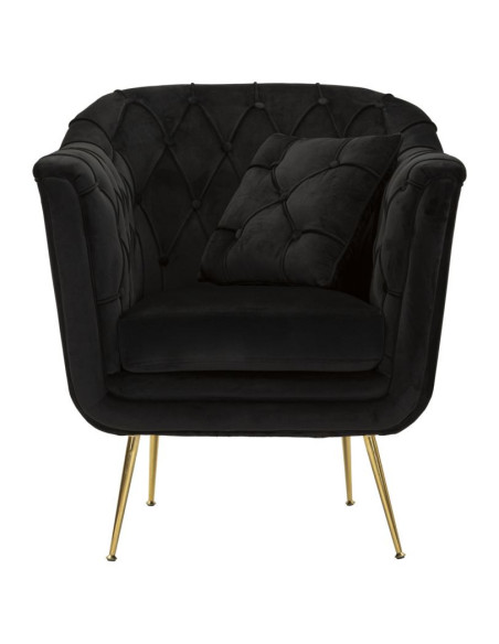POLTRONA BUDAPEST NERA C/CUSCINO CM 88X83X91 