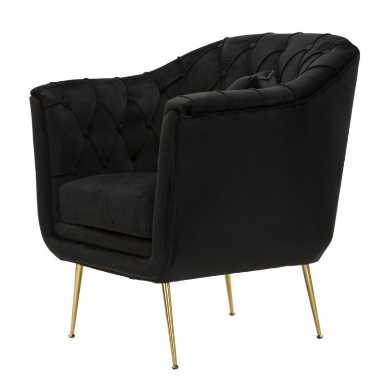 POLTRONA BUDAPEST NERA C/CUSCINO CM 88X83X91 