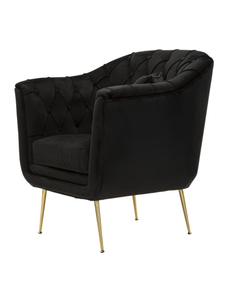 POLTRONA BUDAPEST NERA C/CUSCINO CM 88X83X91 