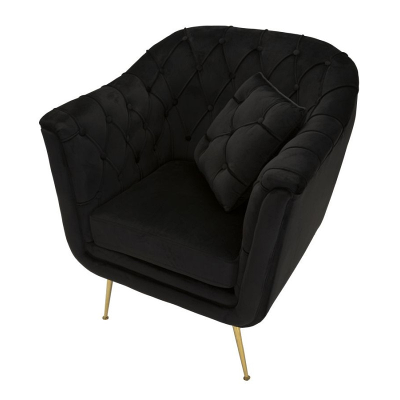 POLTRONA BUDAPEST NERA C/CUSCINO CM 88X83X91 