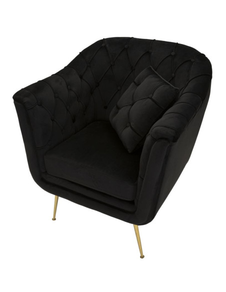 POLTRONA BUDAPEST NERA C/CUSCINO CM 88X83X91 