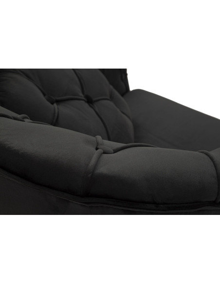 POLTRONA BUDAPEST NERA C/CUSCINO CM 88X83X91 