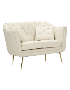 DIVANETTO BUDAPEST CREMA C/CUSCINI CM 130X83X91 