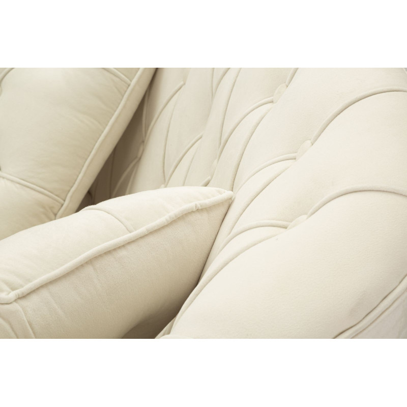 DIVANETTO BUDAPEST CREMA C/CUSCINI CM 130X83X91 