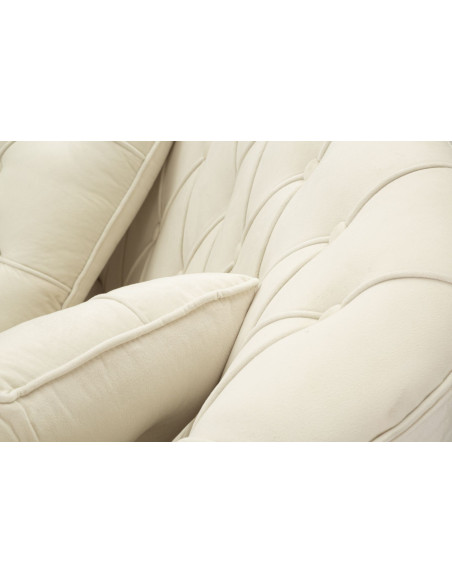 DIVANETTO BUDAPEST CREMA C/CUSCINI CM 130X83X91 