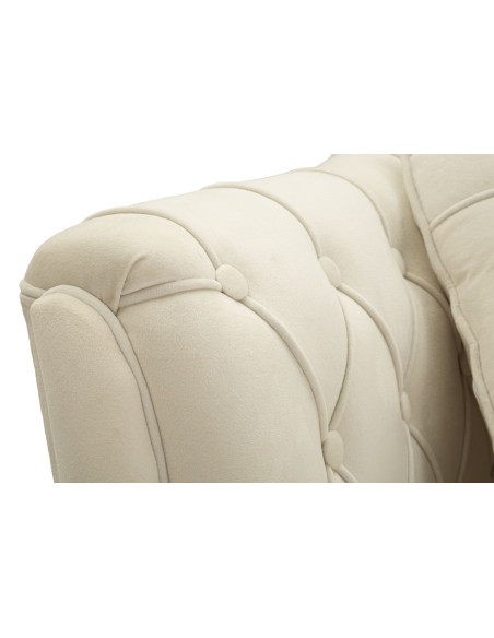 DIVANETTO BUDAPEST CREMA C/CUSCINI CM 130X83X91 