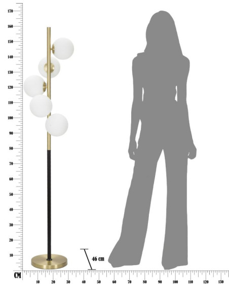 LAMPADA DA TERRA GLAMY DARK CM Ø 30x160 