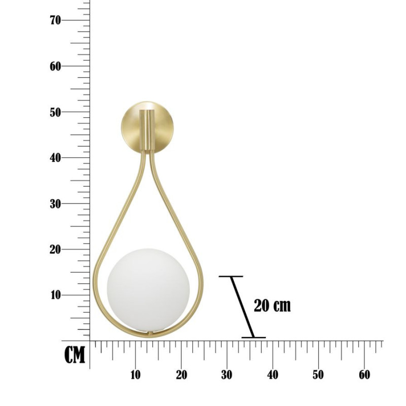 LAMPADA DA MURO GLAMY DROP CM 24x20x52 