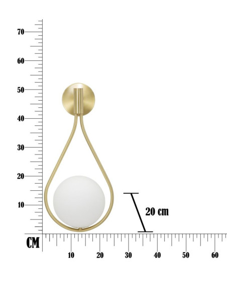 LAMPADA DA MURO GLAMY DROP CM 24x20x52 