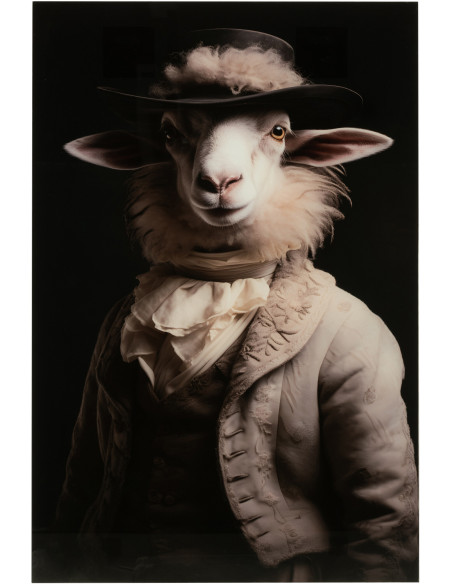 Tableau mural en verre Mouton Costume 60x90 Artistia 