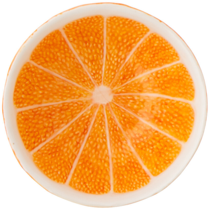 Bol style provençal Orange Ronde 15 cm Dolomite Orange Blanc Grumyo 