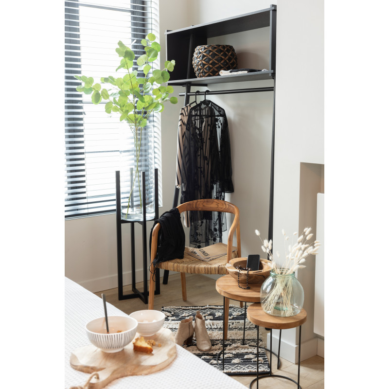 Pied surélevé pour cache-pot H 95 cm Métal Noir Xidono 