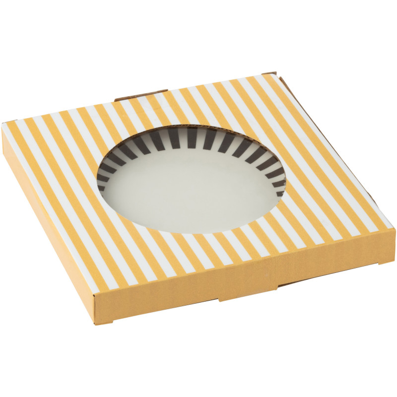 Lot de 4 Assiettes à dessert design chic Ronde 20 cm Porcelaine Doré Blanc Motif rayures Orénia 