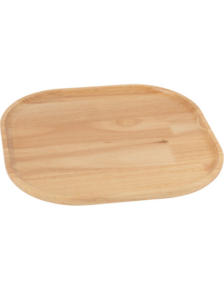 Plateau déco scandinave Rectangulaire 30 cm Bois d'hévéa Naturel Luméto 