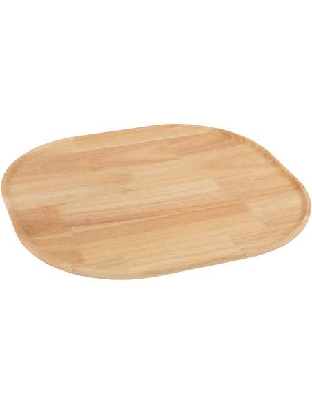 Plateau déco scandinave Rectangulaire 44 cm Bois d'hévéa Naturel Luméto 