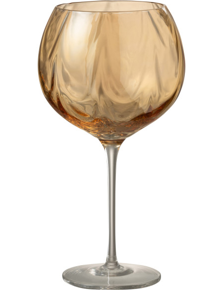Verre à vin design chic 500 ml Verre Ambré Lumévaro 