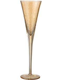 Flûte à Champagne design chic 150 ml Verre Ambré Lumévaro 