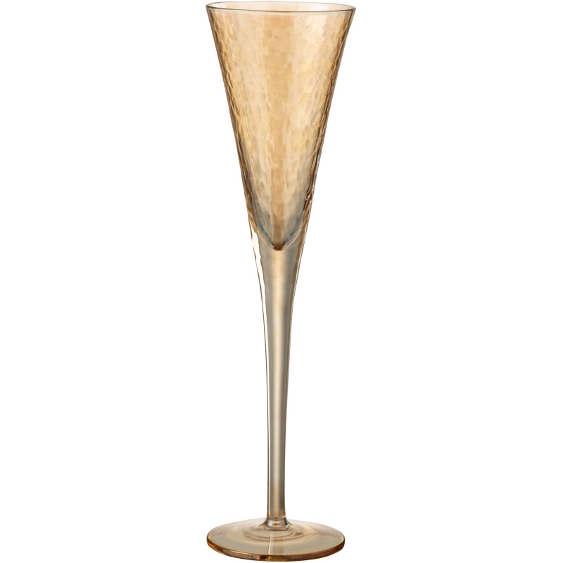 Flûte à Champagne design chic 150 ml Verre Ambré Lumévaro 