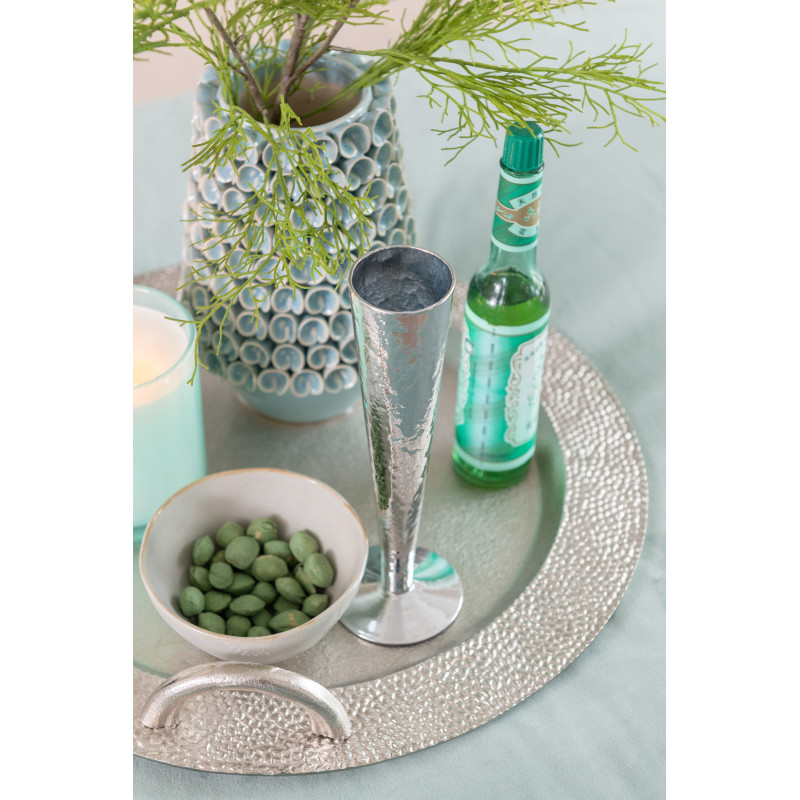 Flûte à Champagne glamour chic 150 ml Verre Argenté Aurélyos 