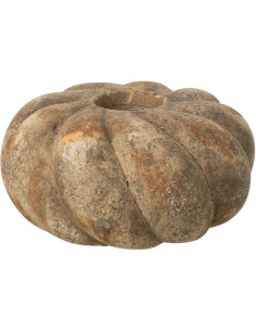 Bougeoir Maison de campagne 18 cm Argile Taupe Courgaïs 