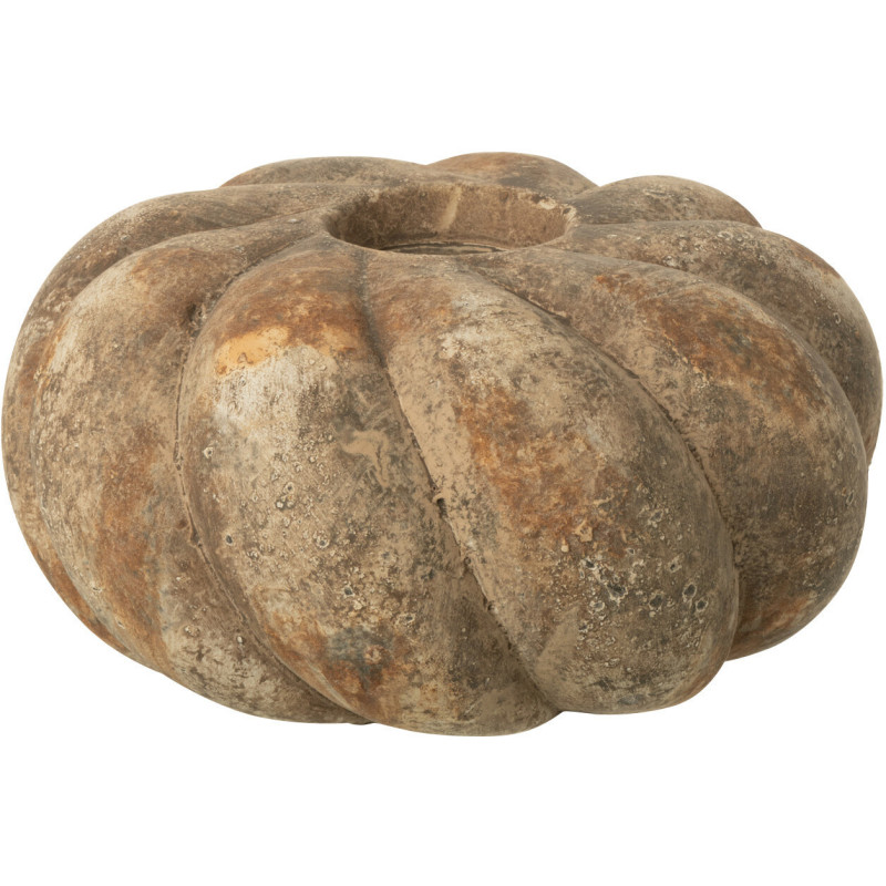 Bougeoir Maison de campagne 18 cm Argile Taupe Courgaïs 