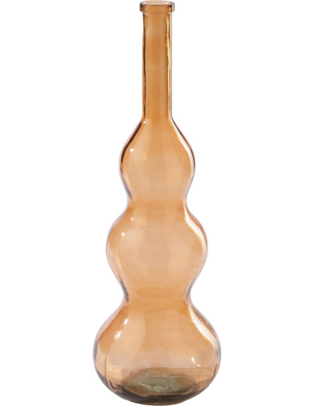 Grand Vase XXL style Seventies Organique H 100 cm Verre Orange clair Ambrélio 