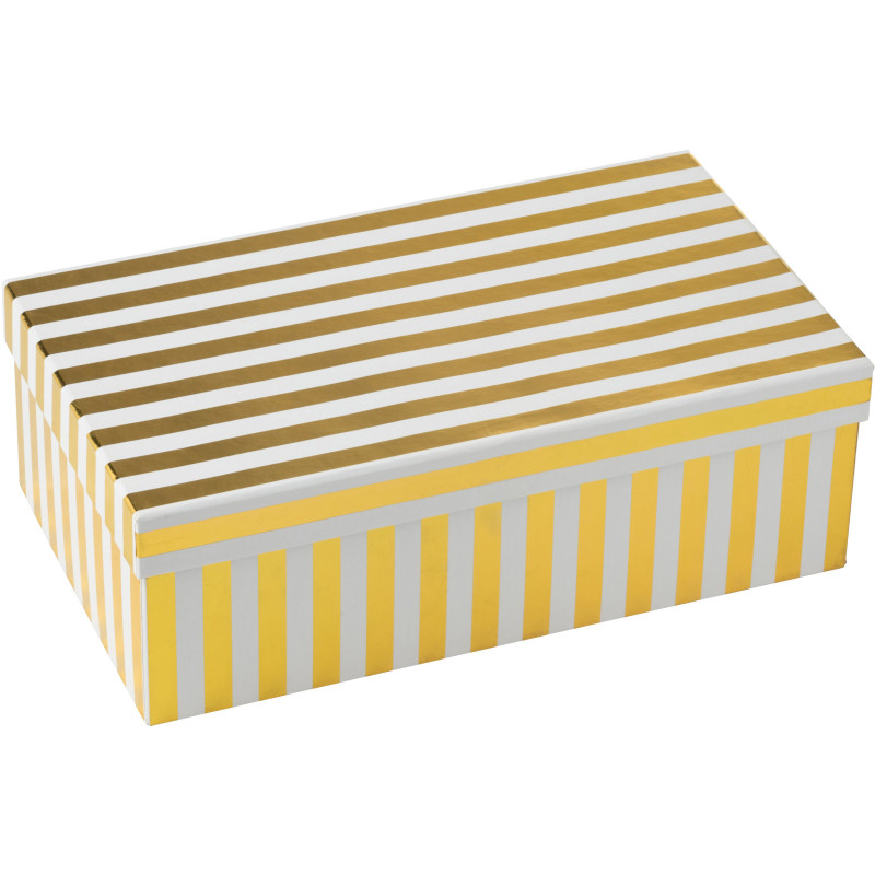 Lot de 2 Tasse à café design chic 230 ml Porcelaine Doré Blanc Motif rayures Orénia 