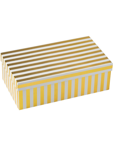 Lot de 2 Tasse à café design chic 230 ml Porcelaine Doré Blanc Motif rayures Orénia 