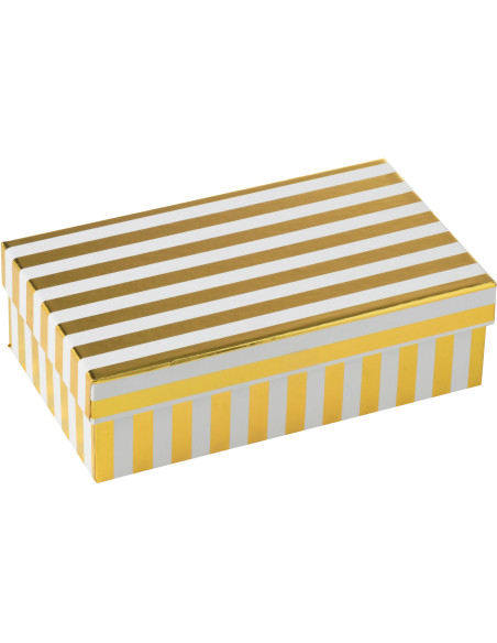 Lot de 2 Tasse à expresso design chic 85 ml Porcelaine Doré Blanc Motif rayures Orénia 