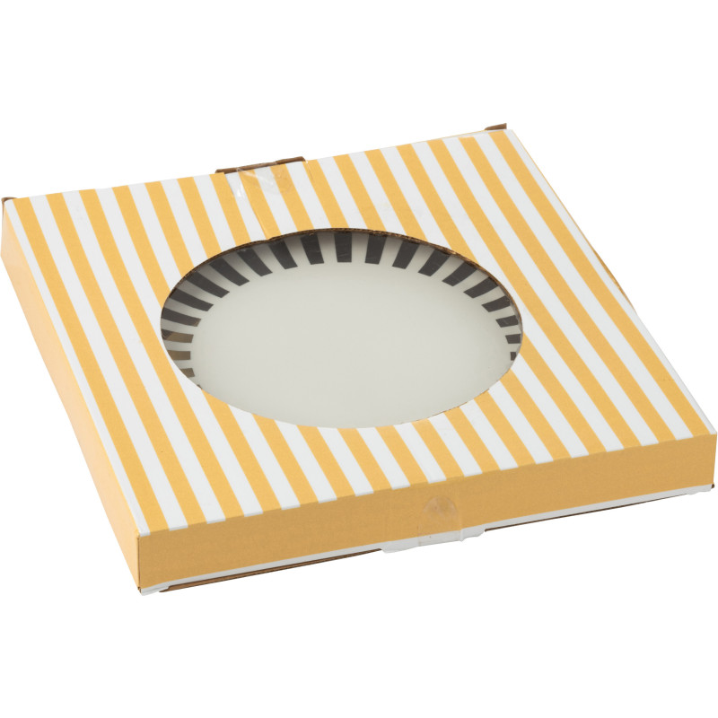 Lot de 4 Assiettes plates design chic Ronde 27 cm Porcelaine Doré Blanc Motif rayures Orénia 