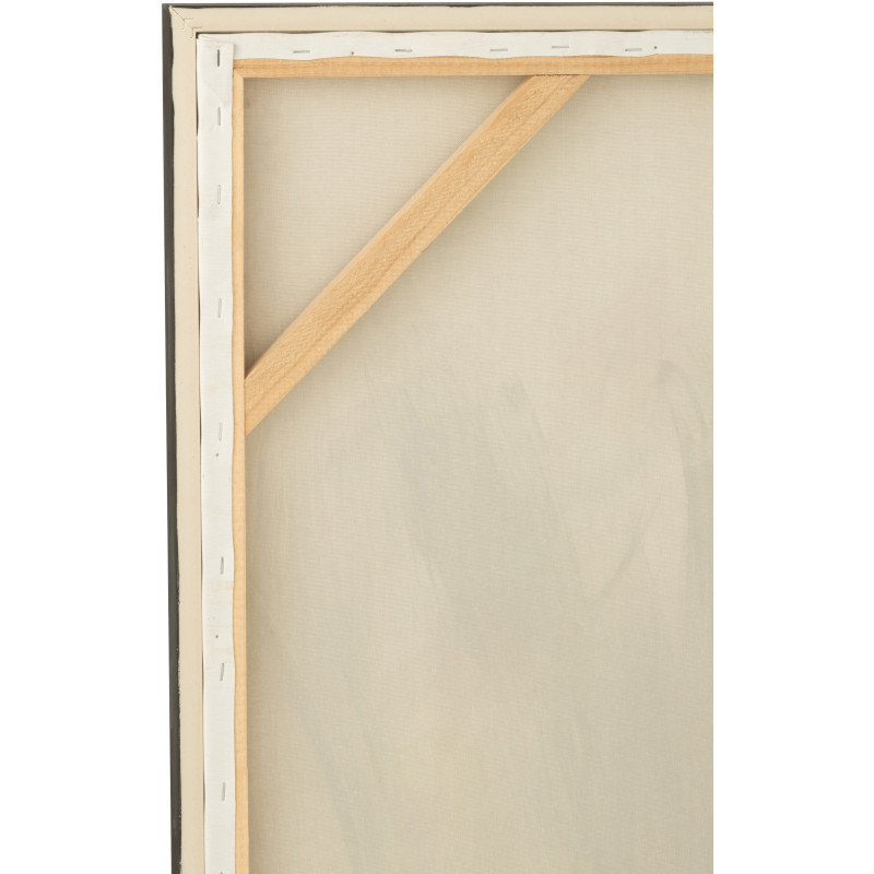 Grande Toile murale peinte Fleurs sauvages Cadre bois noir 92x122 Wilflow 