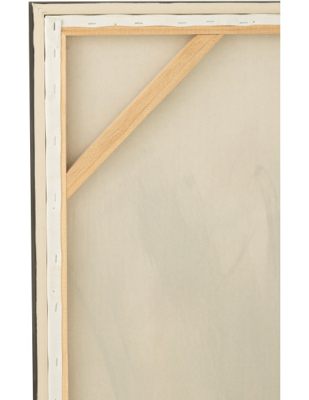 Grande Toile murale peinte Fleurs sauvages Cadre bois noir 92x122 Wilflow 