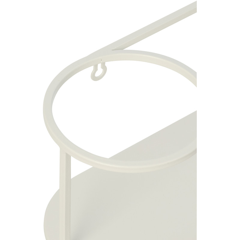 Étagère murale design avec Cache-pot 53 cm Métal Blanc Koreko 