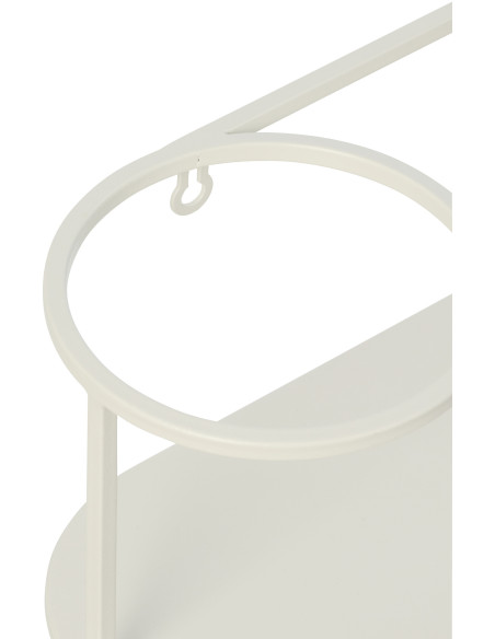 Étagère murale design avec Cache-pot 53 cm Métal Blanc Koreko 