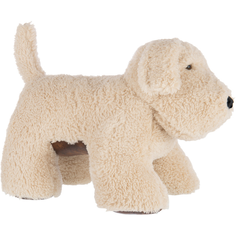 Grand Cale-porte XXL Chien bouclette 70 cm Tissu Beige clair Bouclé Doorog 
