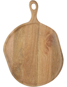 Grande Planche à découper XXL Organique Maison de campagne Ronde 58 cm Bois de manguier Naturel Boiséra 