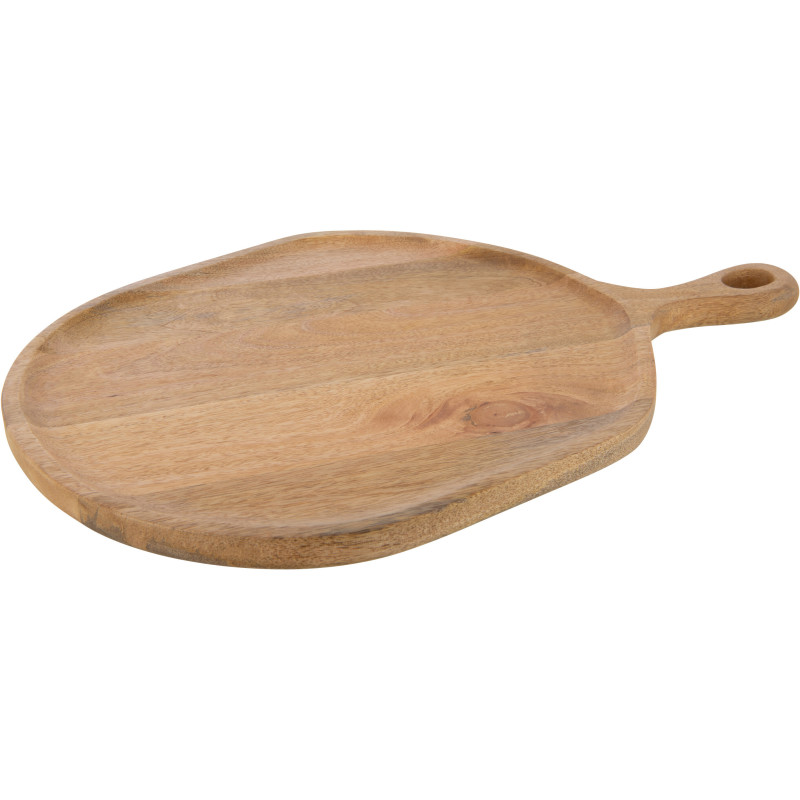 Grande Planche à découper XXL Organique Maison de campagne Ronde 58 cm Bois de manguier Naturel Boiséra 