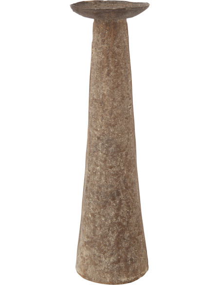 Grand Bougeoir vintage chic Métal Marron Vieilli Terrasabi 