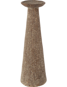 Bougeoir vintage chic H 36 cm Métal Marron Vieilli Terrasabi 