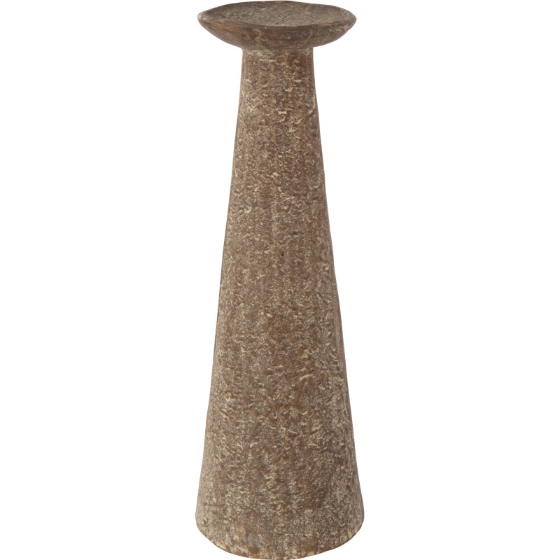 Bougeoir vintage chic H 36 cm Métal Marron Vieilli Terrasabi 