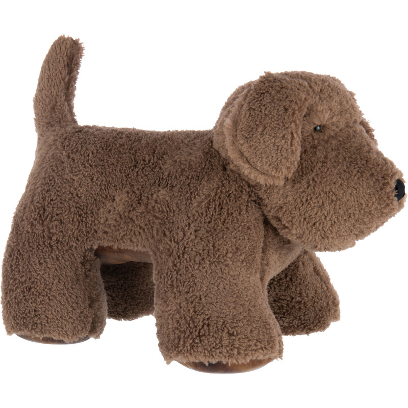 Grand Cale-porte XXL Chien bouclette 70 cm Tissu Marron foncé Bouclé Doorog 