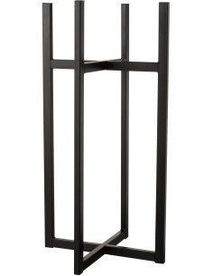Pied surélevé pour cache-pot H 83 cm Métal Noir Xidono 